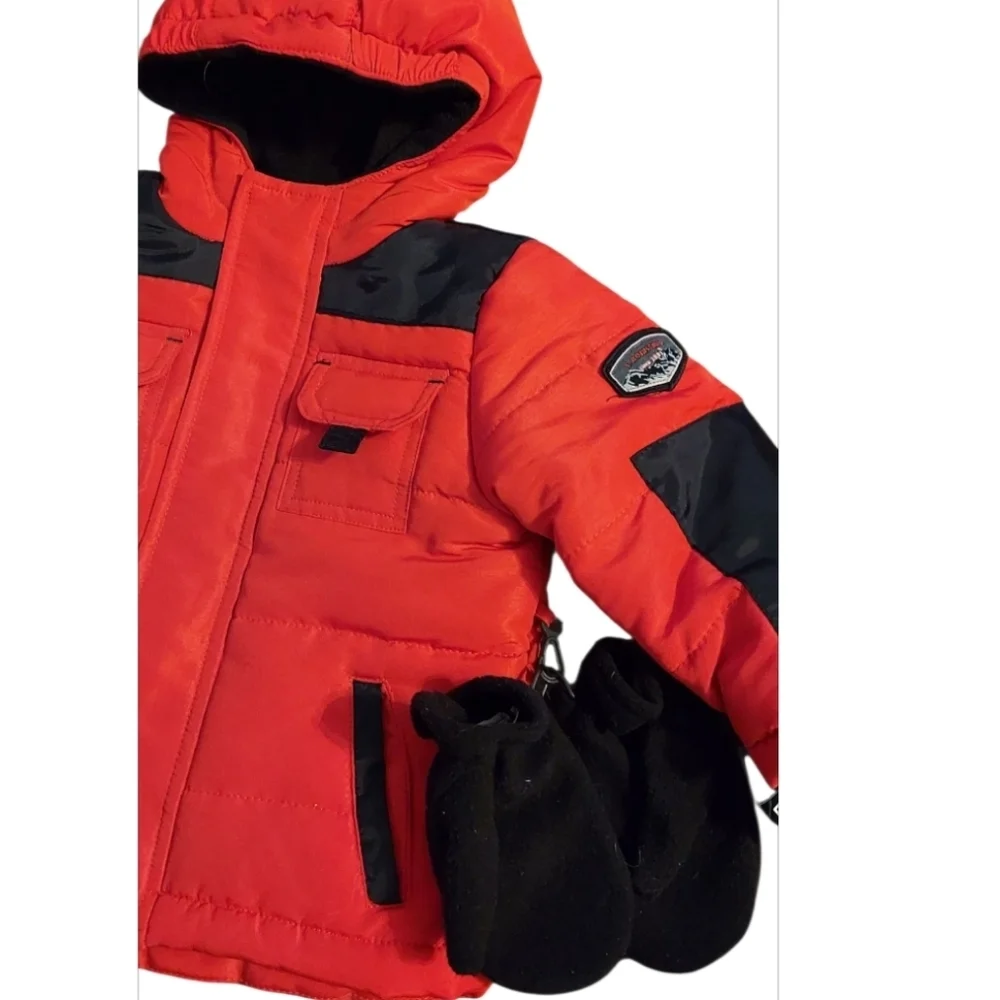 NWT Rothschild 2 Tone Parka with Mittens ~6-9M - Picture 2 of 6